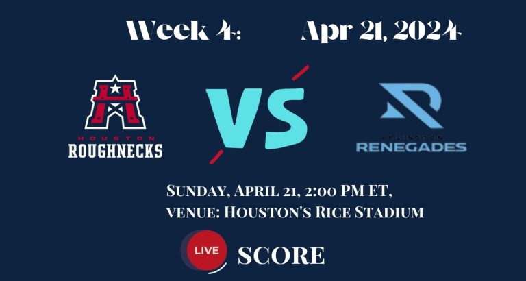 Arlington Renegades vs Houston Roughnecks: H2H, Prediction, live score: Apr 21, 2024