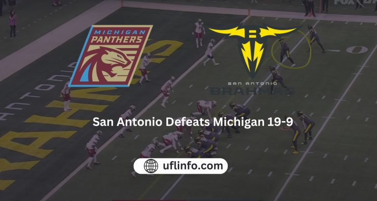 UFL Game of the Week: San Antonio Defeats Michigan 19-9