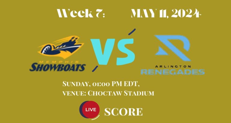 Arlington Renegades vs Memphis Showboats | Week 7 Preview