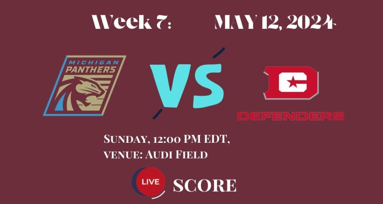 Michigan Panthers vs D.C. Defenders Live Score | UFL Week 7 Preview 