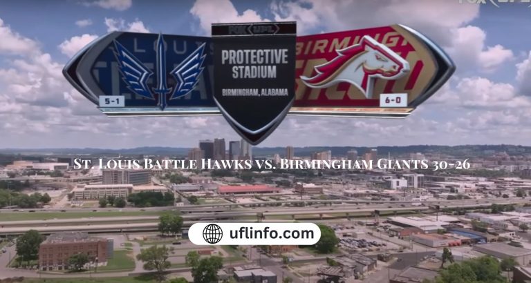 St. Louis Battle Hawks vs. Birmingham Giants Highlights 30-26 – UFL Quarter